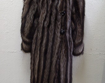 Excellent Canadian Raccoon Racoon Fur Coat Jacket Women Woman Size 8 Medium