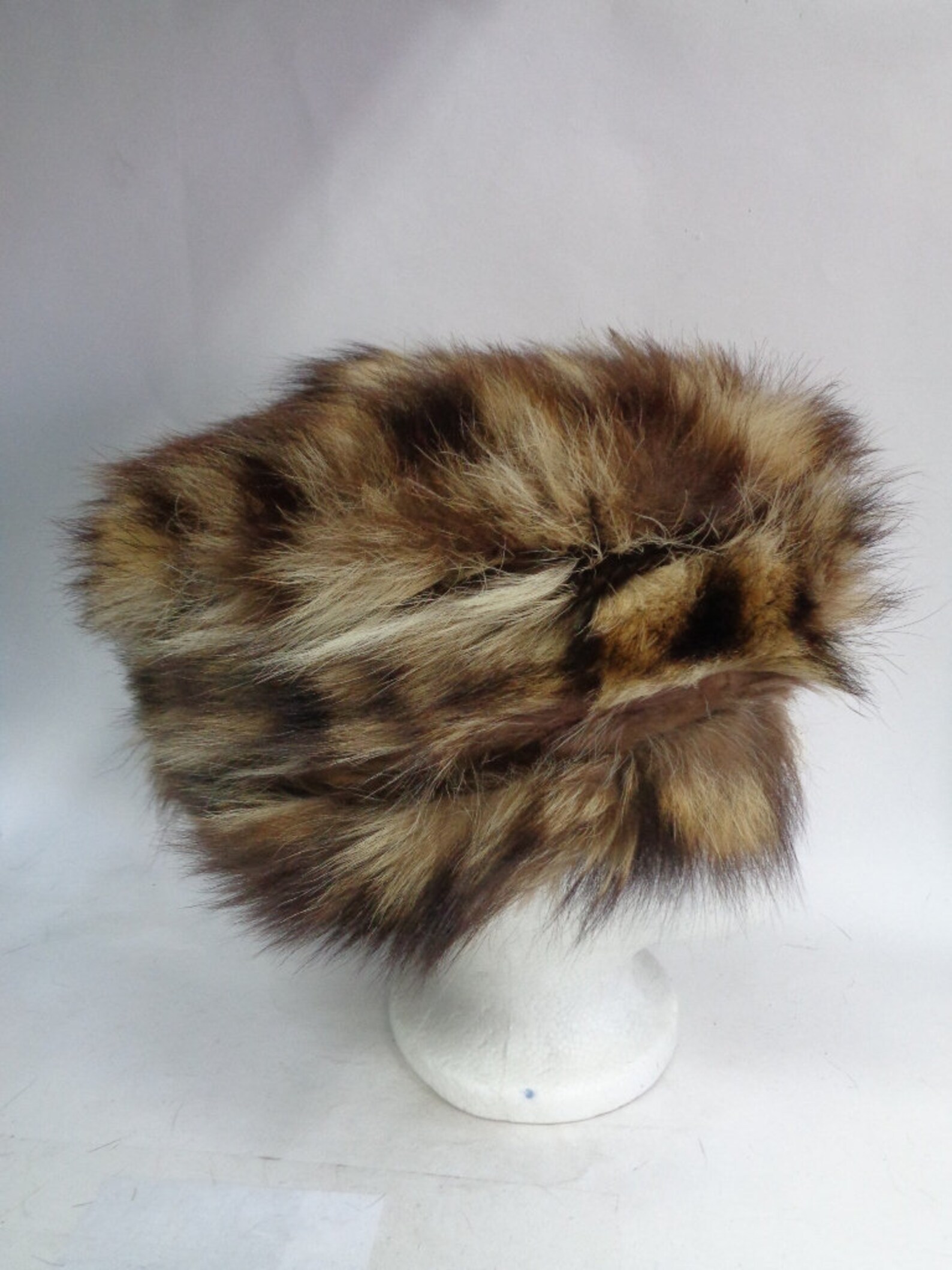 Menta natural mapache piel sombrero gorra w / Tail hombre | Etsy