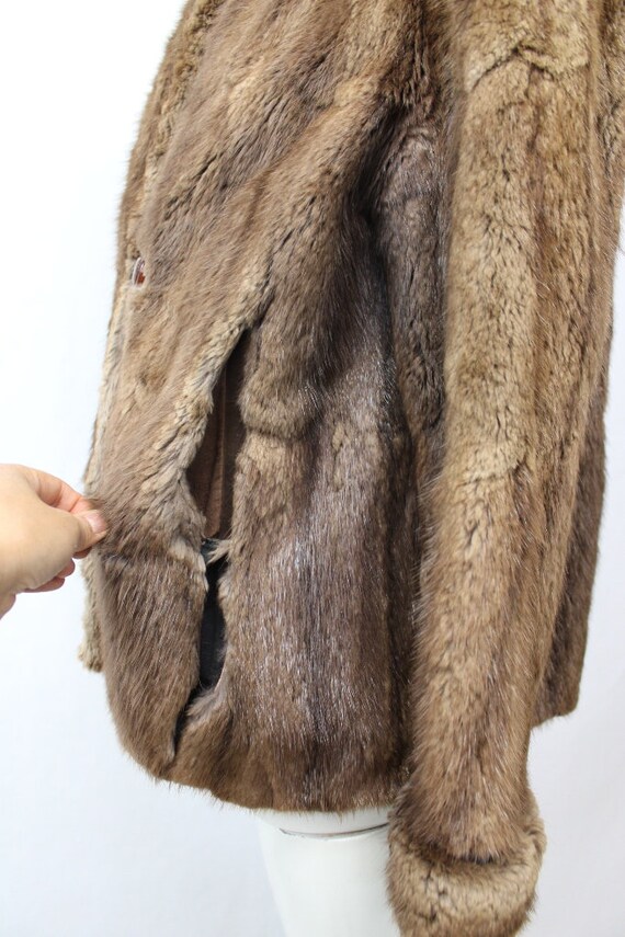 Scrap Item: Brown Muskrat Fur Coat Jacket Damaged… - image 3