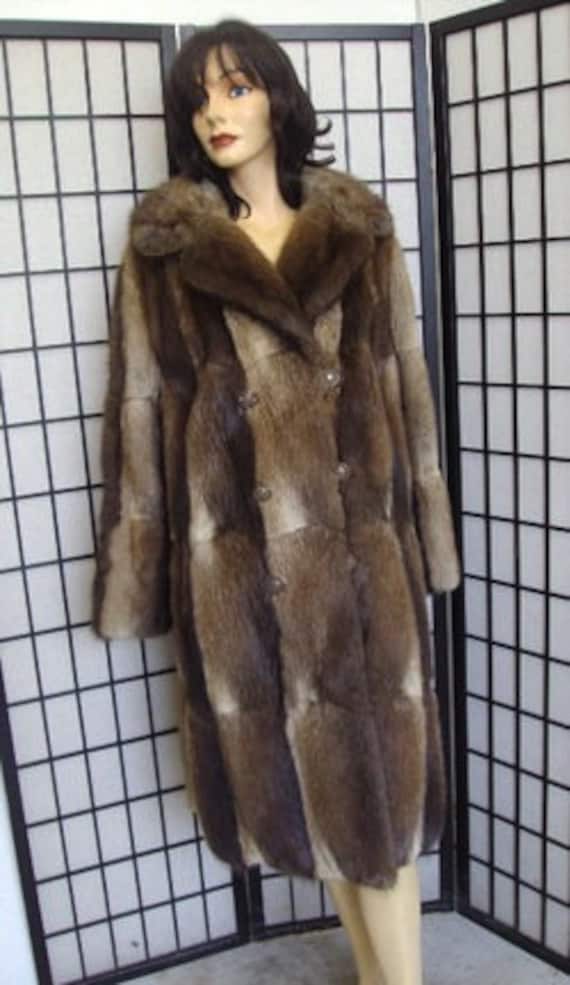 Scrap Item: Natural Brown Muskrat Fur Coat Jacket 