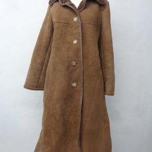 Mint Brown Shearling Lamb Fur Coat Jacket Women Woman Size 6 Small