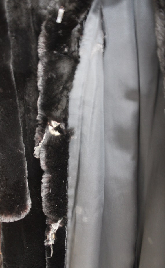 Scrap Item: Sheared Black Rabbit Fur Coat Jacket … - image 2