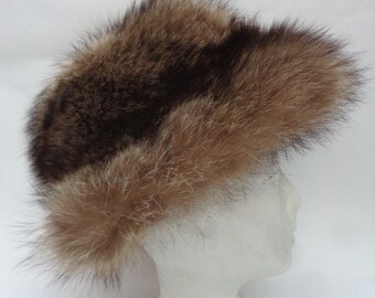 Mint Natural Raccoon Racoon Fur Hat Cap Women Woman Size All  display picture 2