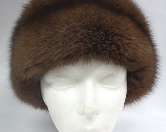 Brand new Canadian sable fur pill box style hat  men man women woman size all custom made