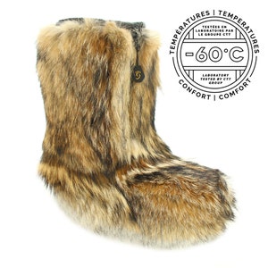 Brand New Natural Coyote Fur Winter Boots Boot Men Man