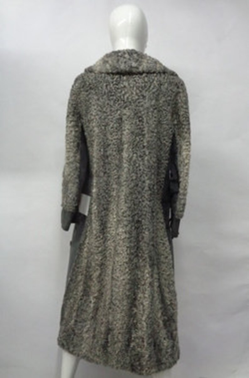 Mint Gray Persian Lamb Fur /& Suede Coat Jacket Women Woman Size 4-6 Small