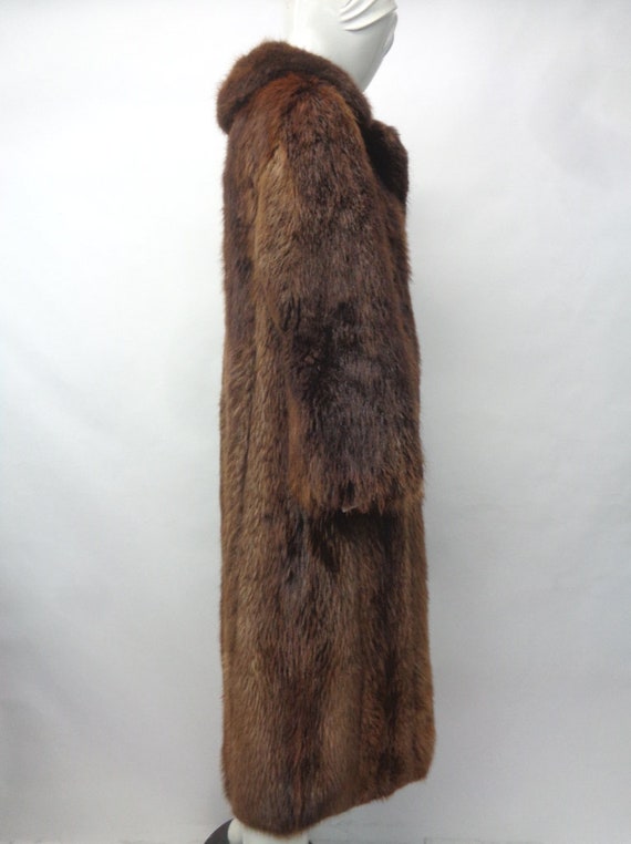 Mint Brown Beaver Fur Coat Jacket Women Woman Siz… - image 2