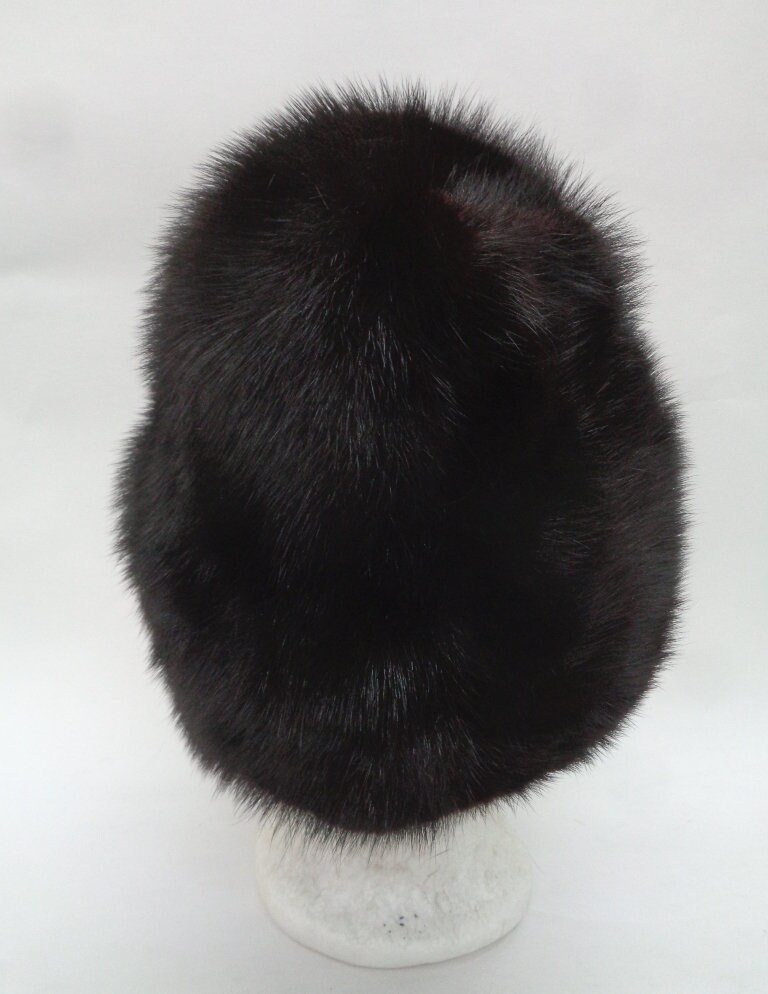 Mint Canadian Dark Ranch Mink Fur Hat Cap Women Woman Size  display picture 2