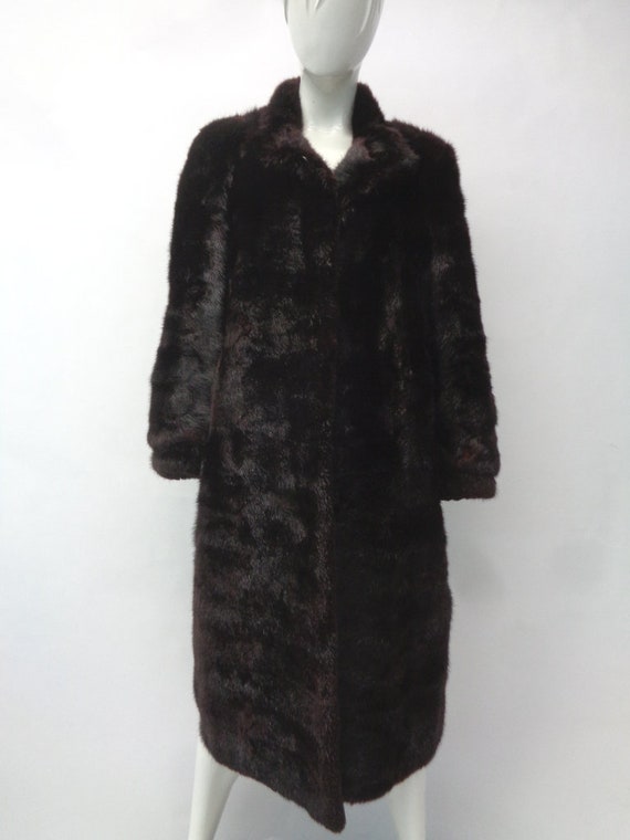 Mint Dark Brown Muskrat Fur Coat Jacket Women Wom… - image 1
