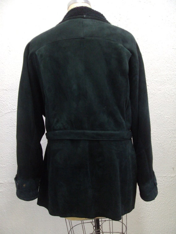 Mint Green Shearling Lamb Sheepskin Fur Jacket Co… - image 2