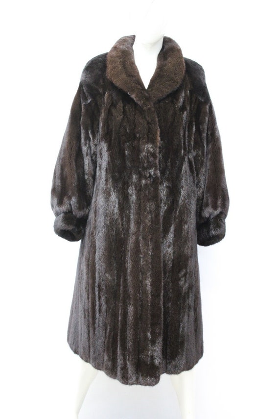 Excellent Canadian Dark Ranch Mink Fur Coat Jacke… - image 1