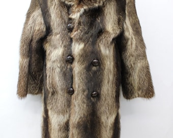 Vintage Raccoon Coat | Raccoon Fur Coat | Full Length Fur