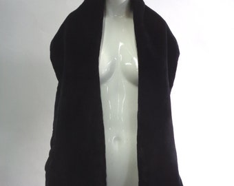 Brand New Black Sheared Beaver Fur Scarf Wrap Women Woman