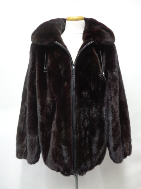 mens mink fur bomber jacket