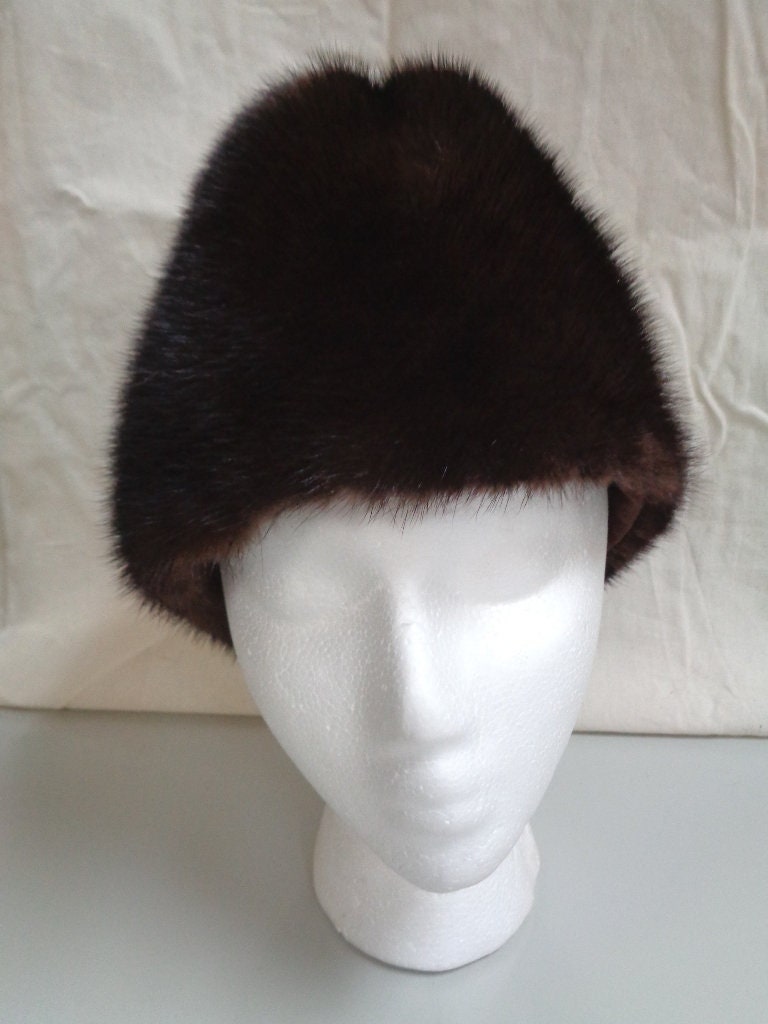 Brand New Dark Ranch Canadian Mink Fur Hat Men Man Wedge Size All