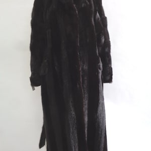 Excellent Canadian Dark Ranch Mink Fur Coat Jacket Women Woman Size 8 Medium