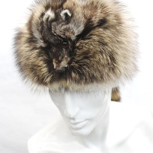 Brandneuer Waschbär-Pelz-Davy Crockett-Art-Hut W / FaceTail-Männer-Frauen-Größe All