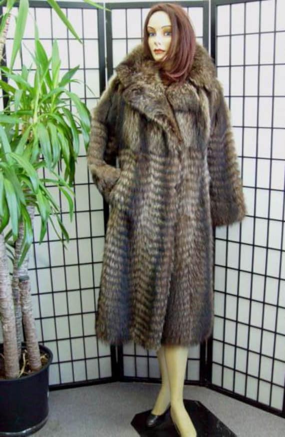 Mint Raccoon Racoon Fur Coat Women Sz 4 Small