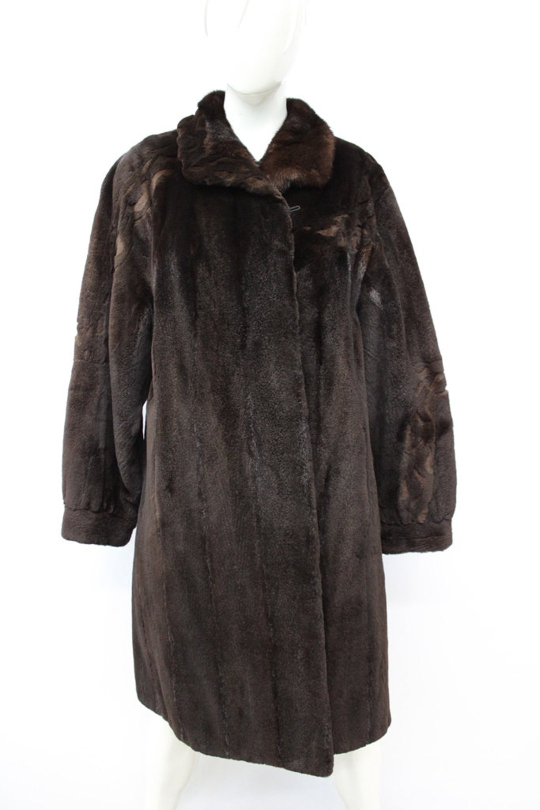 ダークブラウン ランチミンクコート 優れたシアー加工ダークランチミンクファーコートジャケットレディース
