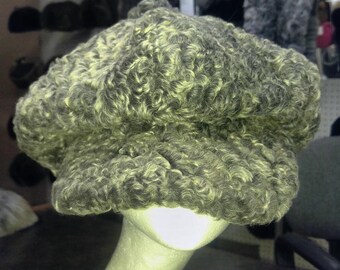 Refurbished Gray lamb Astrakhan fur hat cap men man size all