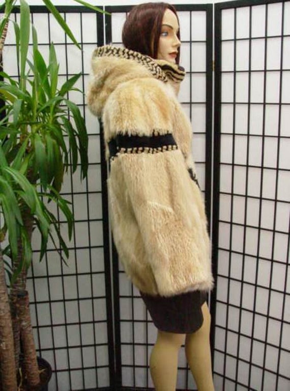 New Yellow Long Haired Beaver Fur Jacket Coat She… - image 3