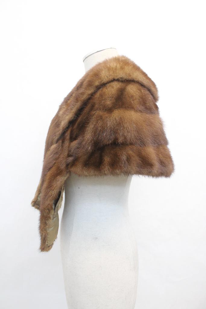 Mint Canadian Demi Buff Mink Fur Stole Shawl Wrap Women  display picture 2