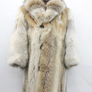 Brand New Natural Coyote Fur Long Coat Jacket Men Man Size All