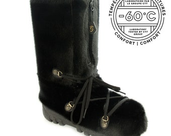 Brand New Black Arctic Beaver Fur Winter Boots Boot Men Man