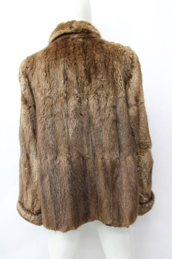 Scrap Item: Brown Muskrat Fur Coat Jacket Damaged… - image 4