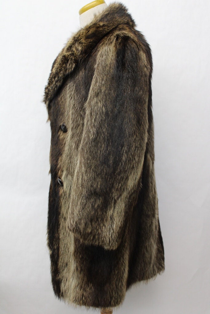 Mint Natural Canadian Raccoon Racoon Fur Coat Jacket Men Man - Etsy