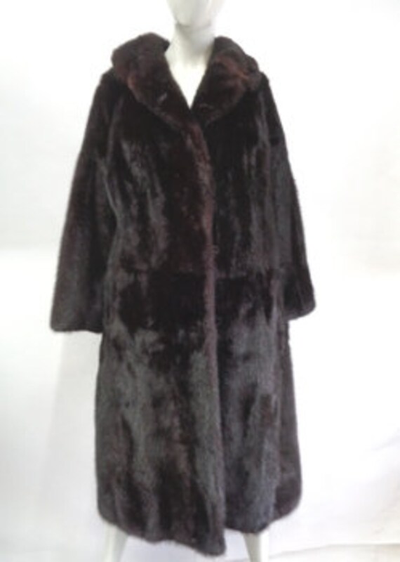 Excellent Canadian Dark Ranch Mink Fur Coat Jacket Women Woman