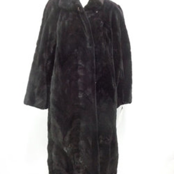 Excellent Black Sheared Mink Fur Reversible Coat Jacket Women Woman Size 6-8 S-M