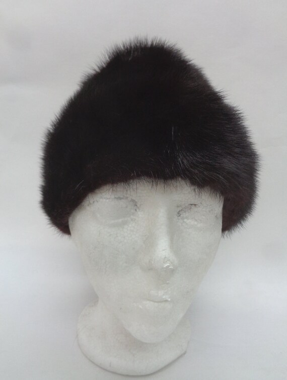 Mint Canadian Dark Ranch Mink Fur Hat Cap Women Woman Size 