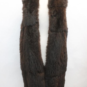 Excellent Brown Opossum Fur Vest Fur Lining Women Woman Size 4 Small