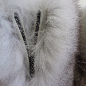 Brand New Norwegian Blue Fox fur Double Sided Socks Room Boots for men women size all custom made image 4