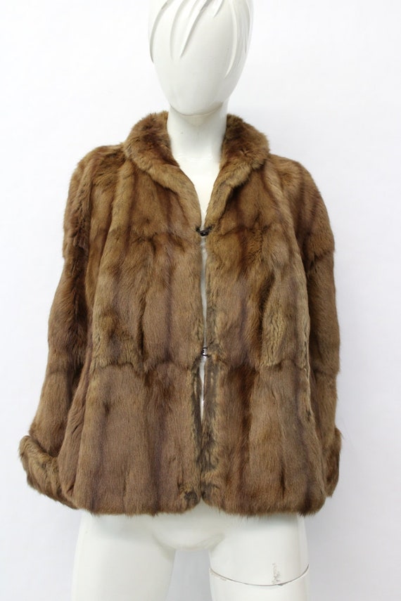 Mint Squirrel Fur Cape Stole Jacket Women Woman S… - image 1