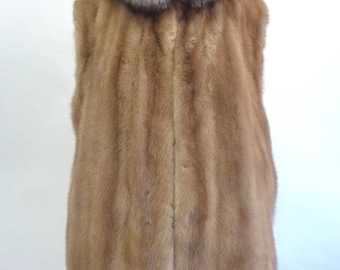 Refurbished new pastel mink & crystal fox fur vest woman women size all custom made