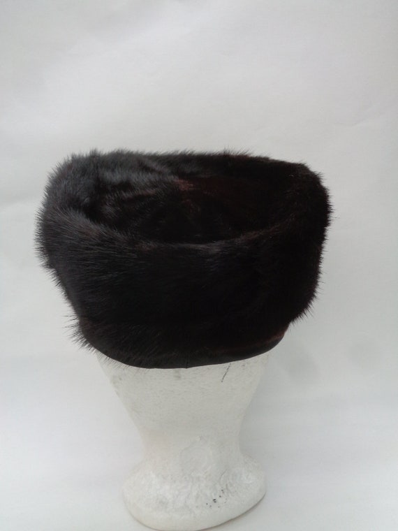 MINT CANADIAN DARK RANCH MINK FUR HAT CAP WOMEN WOMAN SIZE ALL Mint Canadian Dark Ranch Mink Fur Hat Women Woman Size All  main image 2