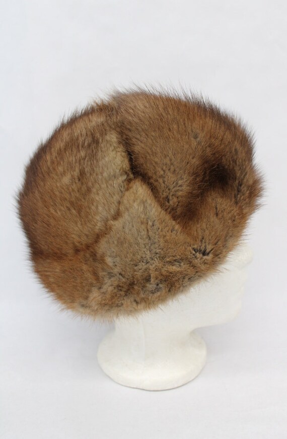Mint Brown Muskrat Fur Hat Women Woman Size All - image 2