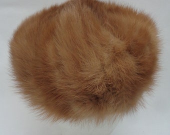 MINT CANADIAN PASTEL MINK TAIL FUR HAT CAP WOMEN WOMAN SIZE ALL MINT CANADIAN PASTEL MINK FUR HAT W/TAIL WOMEN WOMAN SIZE  main image 4