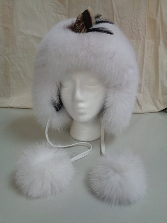 Gloednieuwe Sneeuwwitje Fox Fur Hoofdband W Oordeksop Vrouwen Vrouw Maat Alle Accessoires Hoeden & petten Wintermutsen 