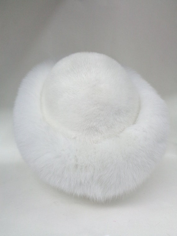 新品カナダ産ホワイトミンク＆フォックスファー帽子レディース