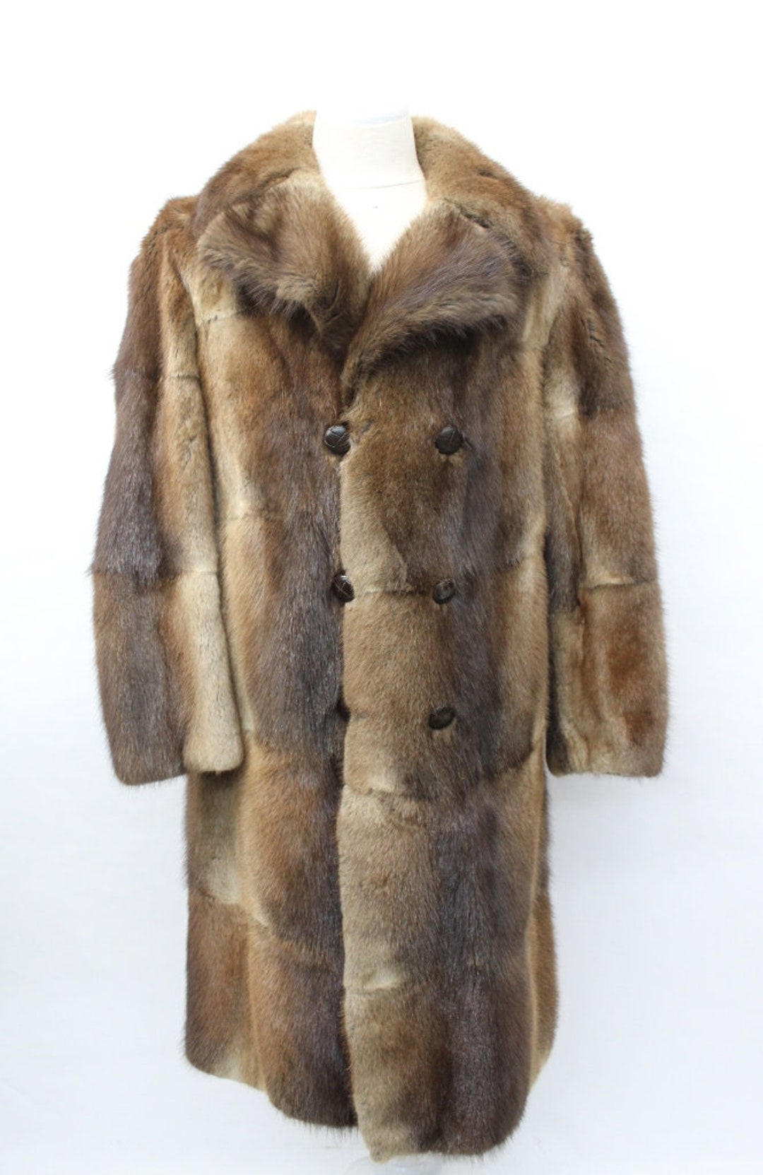 Mint Natural Muskrat Fur Coat Jacket Men Man Size 38 Small Etsy
