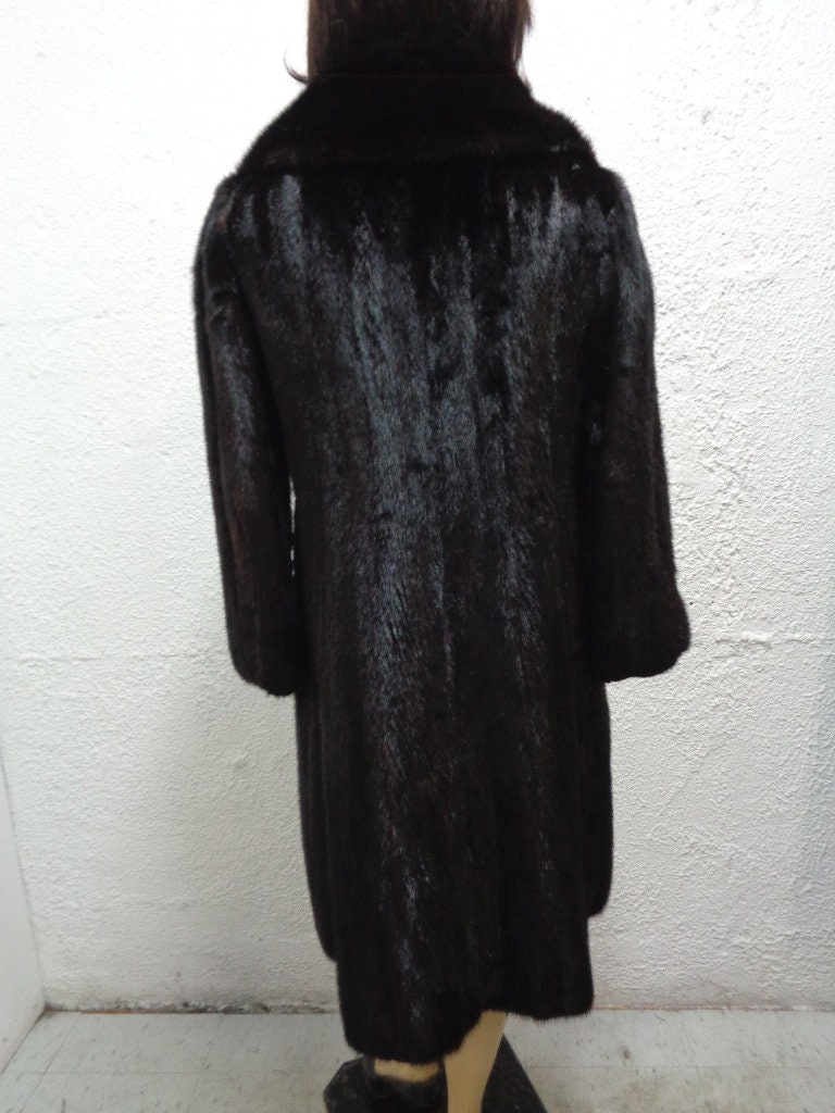 優れた天然カナダ産ダークランチミンクファーコートジャケット女性