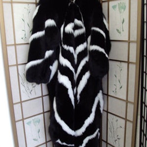 Brand New Black White Fox Fur Snowsuit Suit For Men Man