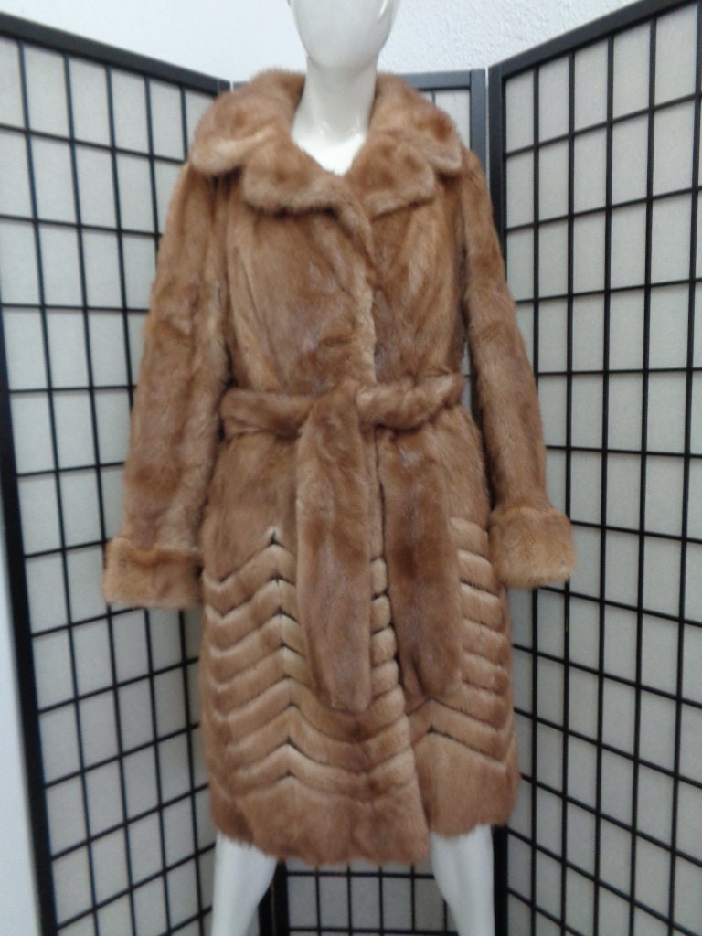 Mint Canadian Pastel Mink Fur Coat 