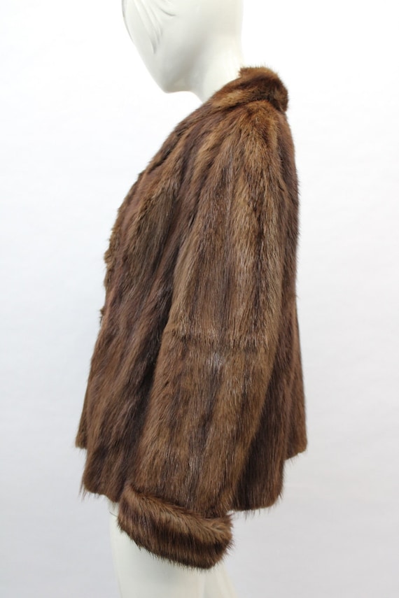 Scrap Item: Brown Muskrat Fur Jacket Arts & Crafts - image 2