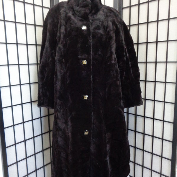 Excellent Black Sheared Mink Fur Reversible Coat Jacket Women Woman Size 6 Small