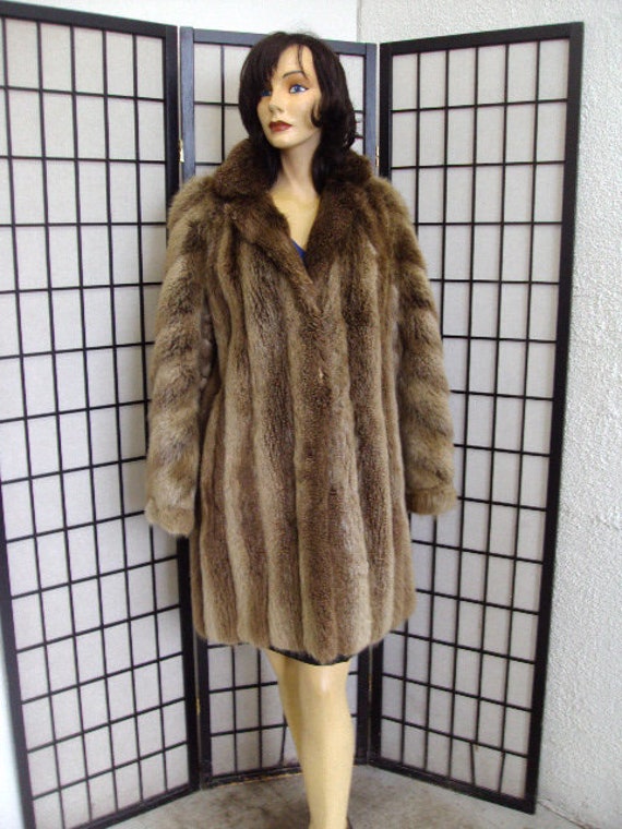 Long hair hotsell beaver fur coat