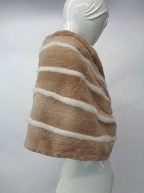 新品 シアード パステルミンク&フォックスファーケープ ストール